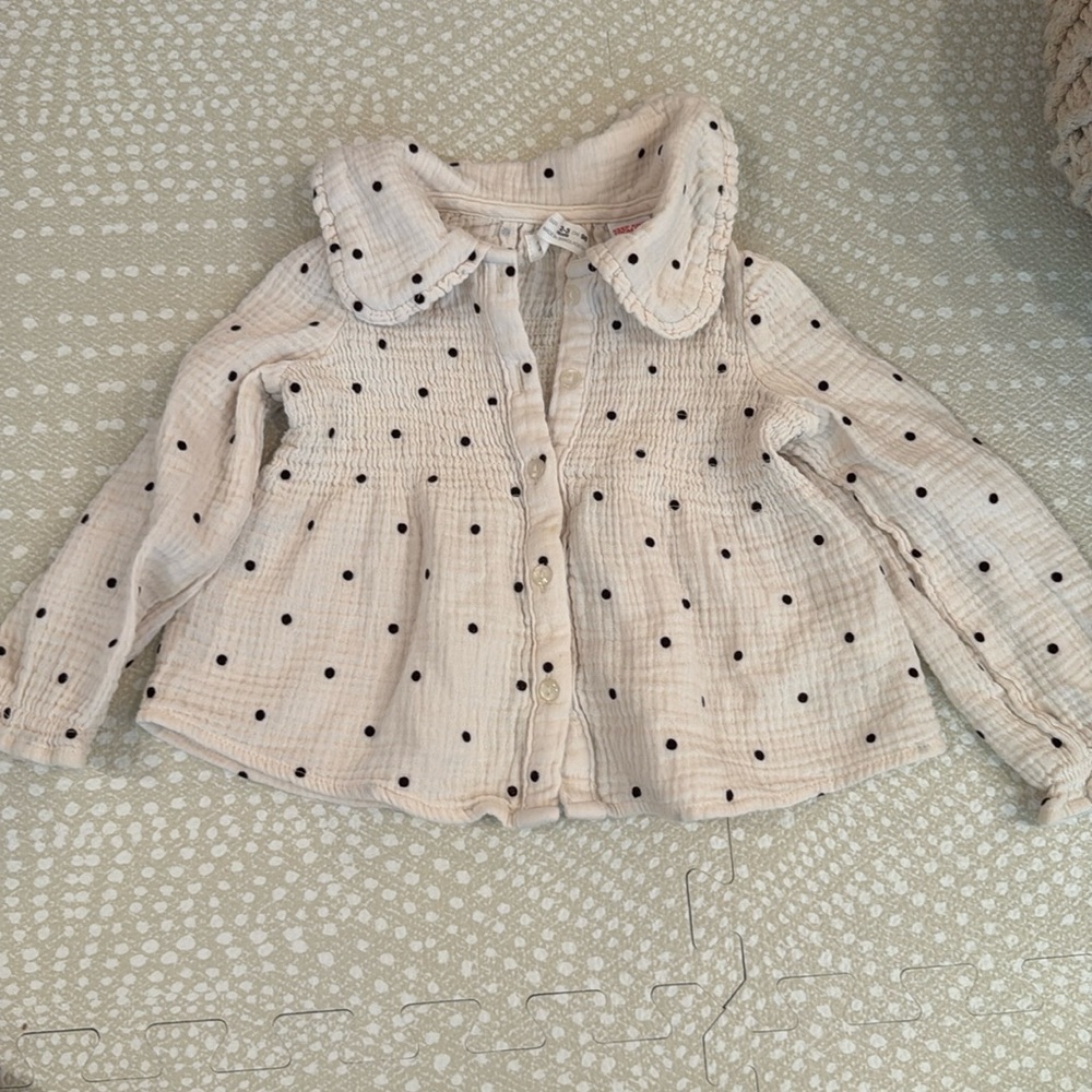 Zara Kids polka dot shirt